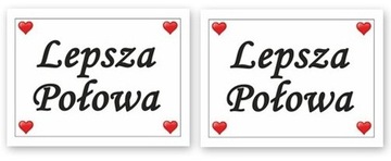 NAKLEJKI NA BUTY DLA PARY MŁODEJ LEPSZA POŁOWA 2 SZTUKI NALEPKI PARA MŁODA