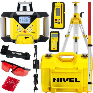 NIWELATOR LASEROWY NIVEL NL740RDIGITAL+ŁATA+STATYW