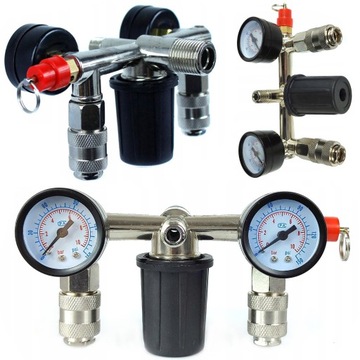 TRÓJNIK ROZDZIELACZ CIŚNIENIOWY DO KOMPRESORA ZEGARY PRESOSTAT