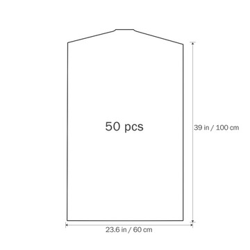 СУМКА ДЛЯ ХИМЧИСТКИ, ПЫЛЕЧЕХОЛ, 50 ШТ.