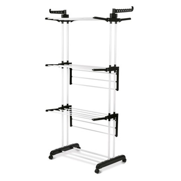 SUSZARKA na PRANIE Pionowa STOJĄCA Kółka DUŻA Biała Balkonowa Konighoffer