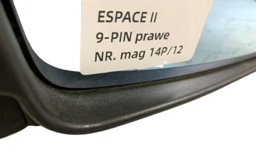 RENAULT ESPACE 4 ZRCÁTKO PRAVÉ 9PIN MODRÝ
