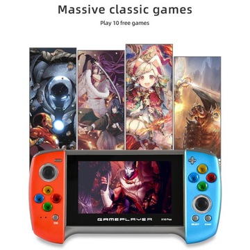 X18Plus 4,3-дюймовая портативная игровая консоль в стиле ретро с большим экраном