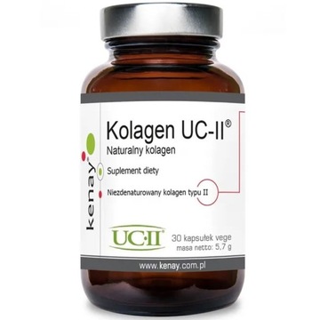 Kenay Kolagen UC-II Naturalny Kolagen 30caps ELASTYCZNOŚĆ STAWÓW CHRZĄSTKI
