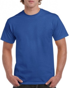T-SHIRT tshirt KOSZULKA BLUZKA GŁADKA BEZ NADRUKU MĘSKA NIEBIESKA XXL