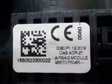 MERCEDES CITAN 16R VAN AIRBAG ULOŽENÍ ŘIDIČE 985707504R