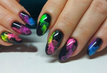 Пудра Smoke Nails, неоново-малиновый дымчатый эффект №10