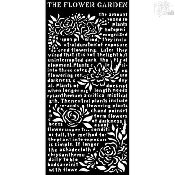Szablon malarski 3D 12x25cm GARDEN PROMISES Stamperia KSTDL61napisy