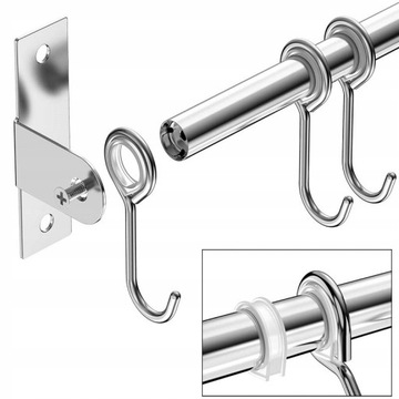 Кухонная штанга с 8 вешалками, 54 см.