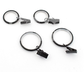 ŻABKI DO KARNISZA METAL KÓŁKO 4x26mm CZARNY 10SZT