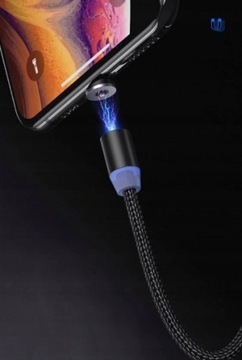 МАГНИТНЫЙ КАБЕЛЬ IPHONE MICRO USB C 3В1 1М