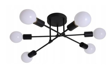 ŻYRANDOL LAMPA SUFITOWA WISZĄCA KULE 3 czarna LED