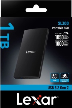Твердотельный накопитель LEXAR SL300 1 ТБ черный