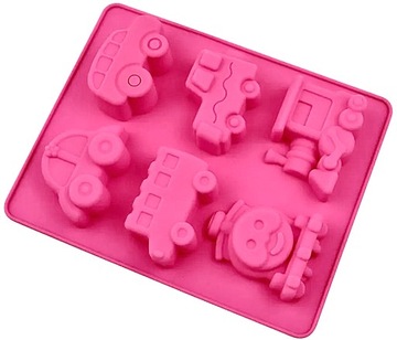 FORMA SILIKONOWA DO MUFFINEK 6 NA MUFFINY foremka AUTA CARS 20 x 16 cm