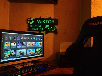 3D светодиодный ночник с названием Football GAME ZONE CONSOLE в подарок