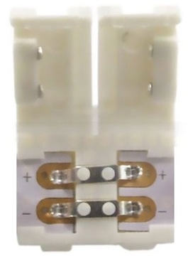 Złączka LED taśma-taśma 2 klipsy 8mm 2pin listwa
