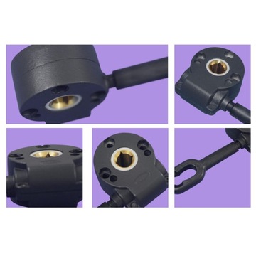 Черный тент с ручным червячным механизмом, универсальный, простой в установке, прочный на 360 градусов.