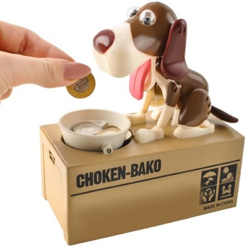 Skarbonka piesek interaktywna pies zjada pieniądze * Skarbonka Automat