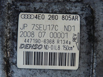 AUDI A8 D3 LIFT 2.8 FSI 3.2 FSI КОМПРЕССОР КОНДИЦИОНЕРА ВОЗДУХА 4E0260805AR