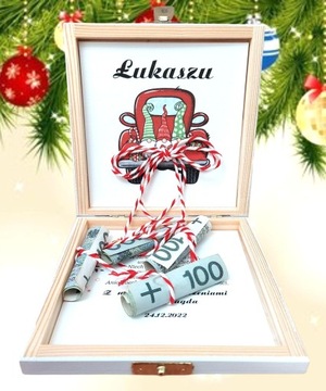 БЕЛАЯ денежная коробка Подарок на День Святого Николая