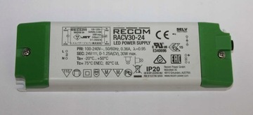 RACV30-24 Светодиодный драйвер 30 Вт 24 В 0–1,25 А постоянного тока
