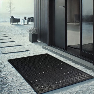 WYCIERACZKA POD DRZWI ZEWNĘTRZNA GUMOWA MATA DO BUTÓW 40x70 Z NAJAZDEM