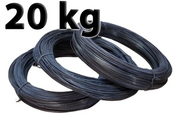 Drut wiązałkowy zbrojeniowy fi 1.2 /20KG/ żarzony miękki