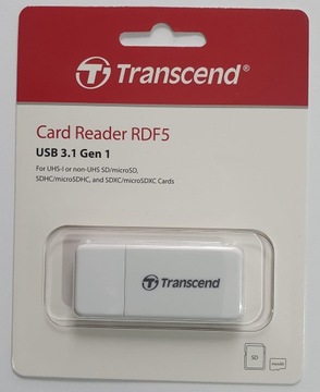 КАРТРИДЕР TRANSCEND F5 WHITE USB 3.1 SD HC XC m