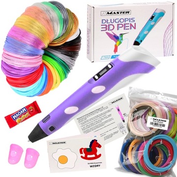 3D-ПРИНТЕР С ШАРИКОВОЙ РУЧКОЙ + ШАБЛОНЫ + 500 М стержней