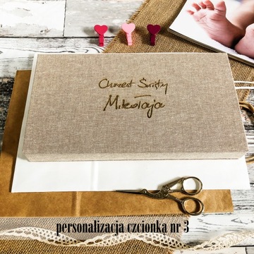 Коробка из холста для 50 фотографий размером 15х23 и флешки.