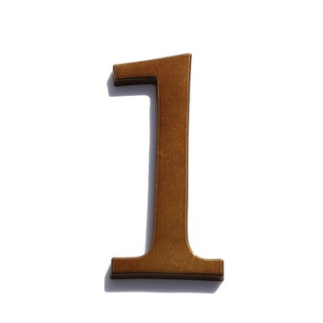 НОМЕР ДОМА, ЦИФРЫ ДЛЯ ДОМА, БУКВЫ коричневые транс 1