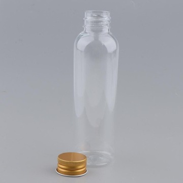 Puste butelki Pusta butelka z zakrętką Butelka wielokrotnego użytku ze złotą nakrętką
