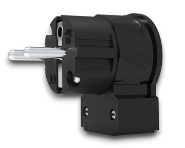 Wtyk Viborg LE505R kątowy zasilający audio Schuko 16A Miedź rodowana
