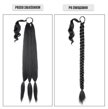 KUCYK WARKOCZ DOCZEPIANY PIĘKNA BARDZO DŁUGA KITKA NA GUMCE WŁOSY DOPINANE