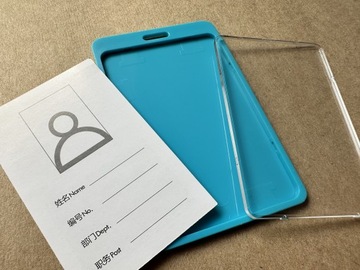 Держатель Вертикальный Чехол для удостоверения личности Синий 1 шт.