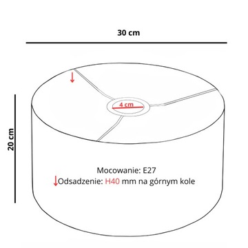 ЦИЛИНДРИЧЕСКИЙ абажур ДЛЯ ПОДВЕСНЫХ ЛАМП ПОЛОС 30 СМ