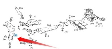 OSŁONA KATALIZATORA MERCEDES A B CLA GLA BLACHA