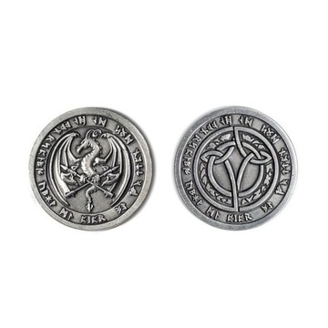 MONETA SMOCZEGO WOJOWNIKA - SREBRNA METALOWA MONETA 1 SZT LARP RPG