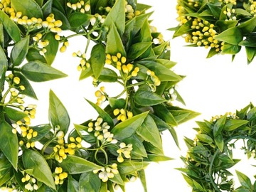 WIANEK RUSKUS GĘSTY LIŚCIE NA STÓŁ DRZWI ŚWIECĘ BOHO MINI KULKI 22cm