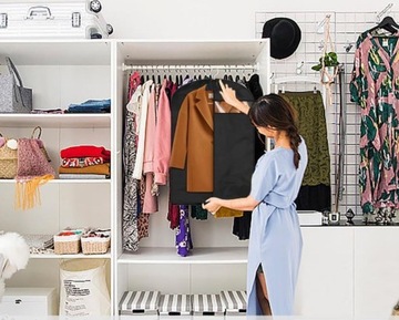 x5 POKROWIEC NA UBRANIA GARNITUR KOSZULĘ KURTKĘ PŁASZCZ SUKIENKĘ ORGANIZER