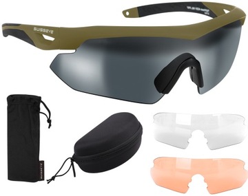 SWISSEYE Balistyczne OKULARY Taktyczne NIGHTHAWK Coyote Smoke