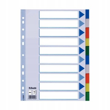 Разноцветные разделители Esselte А4 из ПП ГАРАНТИЯ!!