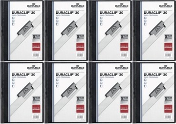 Skoroszyt z klipsem A4 DURABLE DURACLIP czarny x8