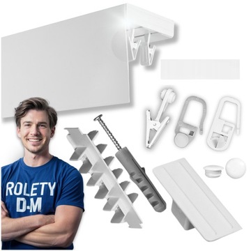 Двойной карниз, двухрядный, потолочный рельс, с крышкой, 9см, 2-полосный, 250см