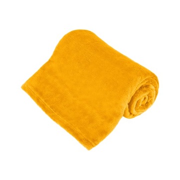 Koc Teesa polar 150 cm x 200 odcienie żółtego