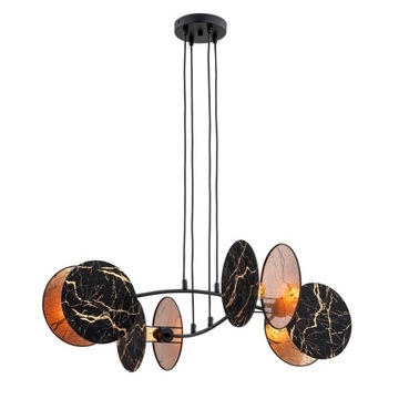 Lampa wisząca MOTIF 4 MARBEL Czarny Nowoczesne oświetlenie