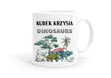 KUBEK dla dziecka z imieniem, KUBEK z DINNOZAUREM