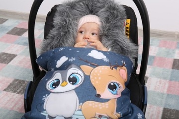 ПРЕМИУМ BABYMAM УТЕПЛЕННЫЙ СПАЛЬНЫЙ МЕШОК ДЛЯ КОЛЯСКИ, САНОК, С МЕХОМ
