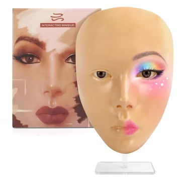 Silikonowa Twarz do nauki Makijażu MakeUp Tatuażu IDEALNY PREZENT NA ŚWIĘTA