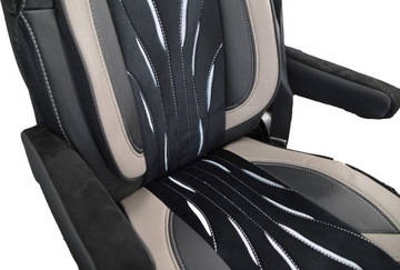 Чехлы на сиденья ROYAL DeLuxe VOLVO FH, FH16, FMX, FM с 2013 г. 1 ремень безопасности